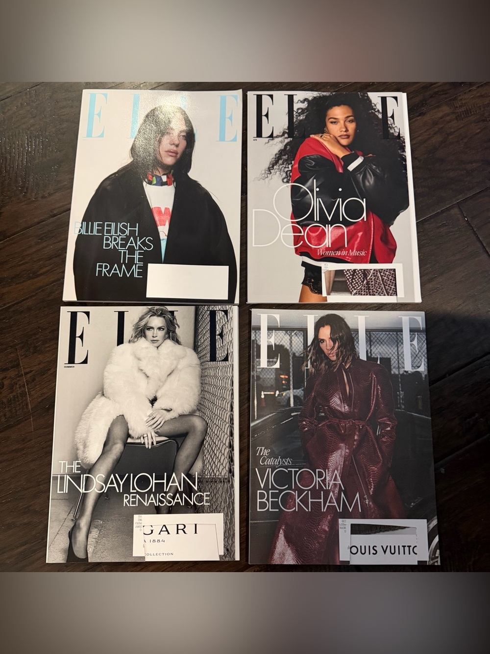 Elle magazine bundle Billie eilish Lindsay Lohan Victoria Beckham Olivia dean